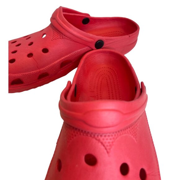 Red Clogs Garden Slip-On Water Beach Shoes Classic Unisex Size 9 Lightweight - Picture 10 of 11